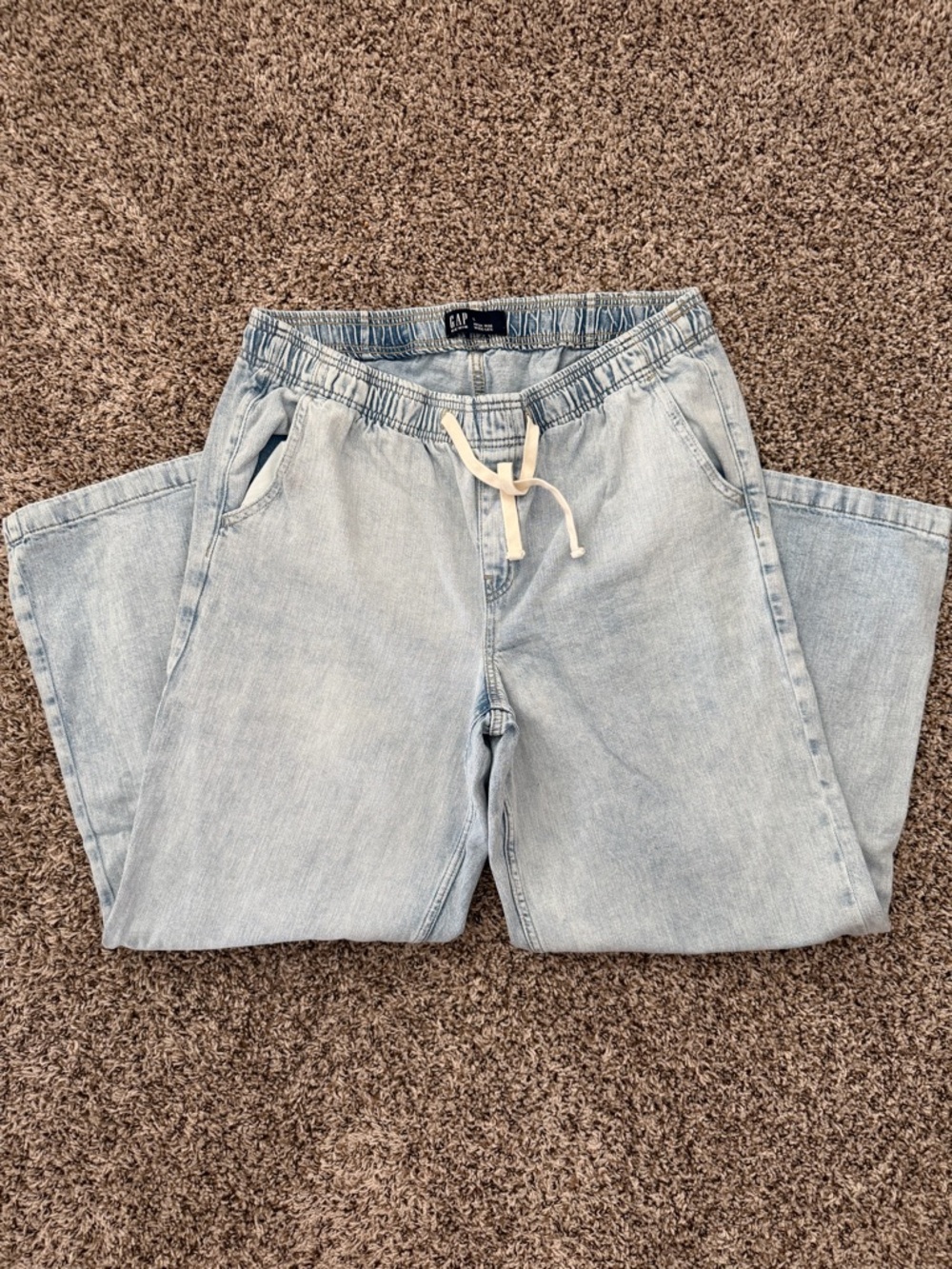 GAP Light Wash Women's Pull On Wide Leg Jeans